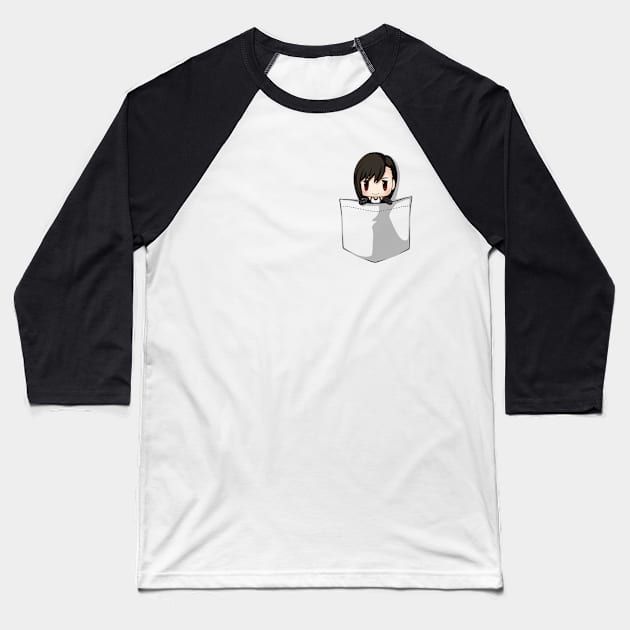 Pocket Tifa Baseball T-Shirt by PixelKnight